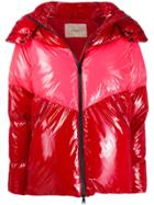 Twin-set Zip Up Puffer Jacket - Red