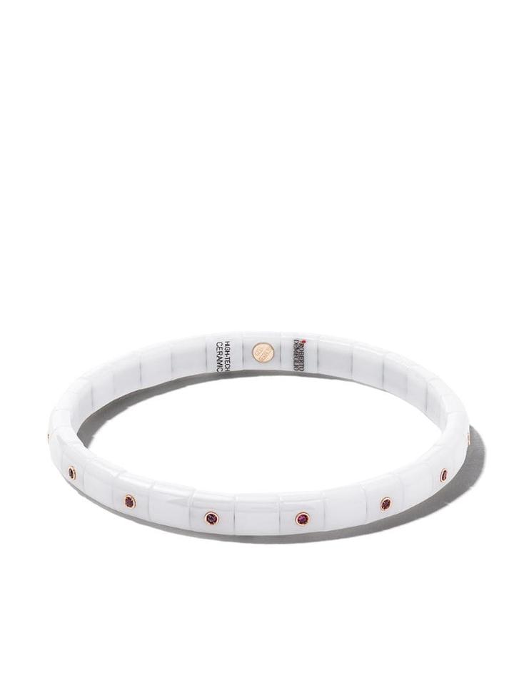 Roberto Demeglio 18kt Rose Gold Pura Ceramic And Ruby Bracelet - White