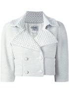 Chanel Vintage Textured Cropped Jacket - White