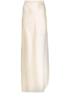 Nili Lotan High-waisted Straight Silk Maxi Skirt - Neutrals