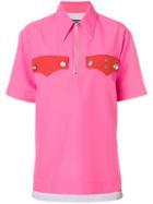Calvin Klein 205w39nyc Zip Front Oversized Top - Pink