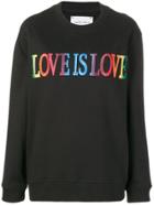 Alberta Ferretti 'love Is Love' Sweatshirt - Black