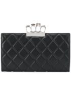 Alexander Mcqueen Quilted Square Clutch - Black