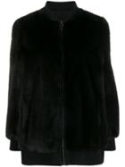 Simonetta Ravizza Asia Mink Bomber Jacket - Black