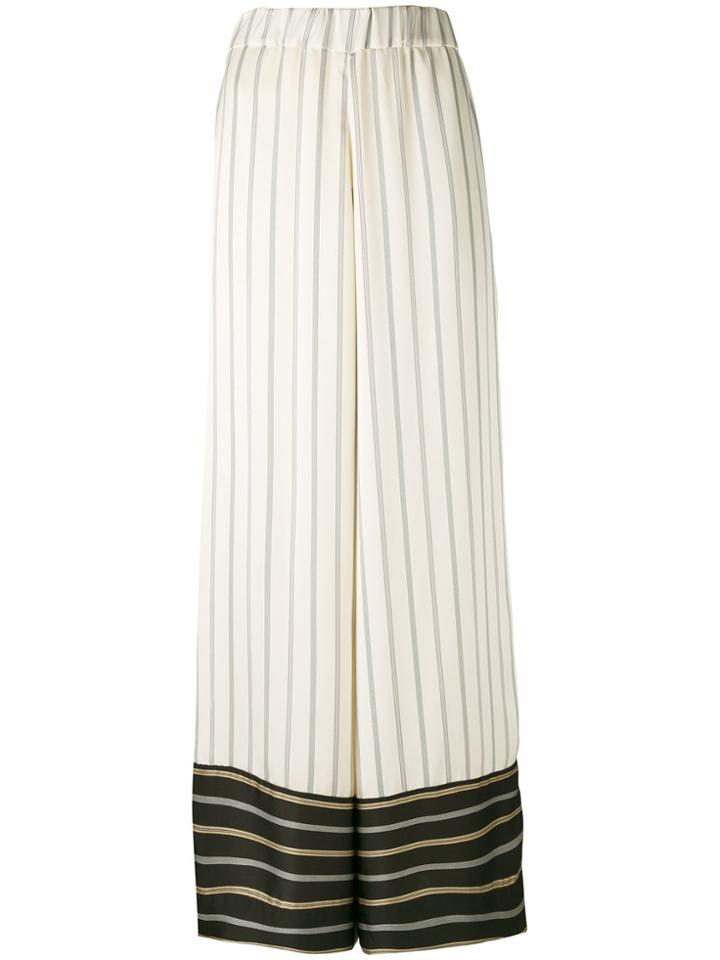 Antonio Marras Contrast Striped Trousers - Nude & Neutrals