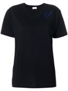 Saint Laurent T-shirt With Embroidered Logo - Black