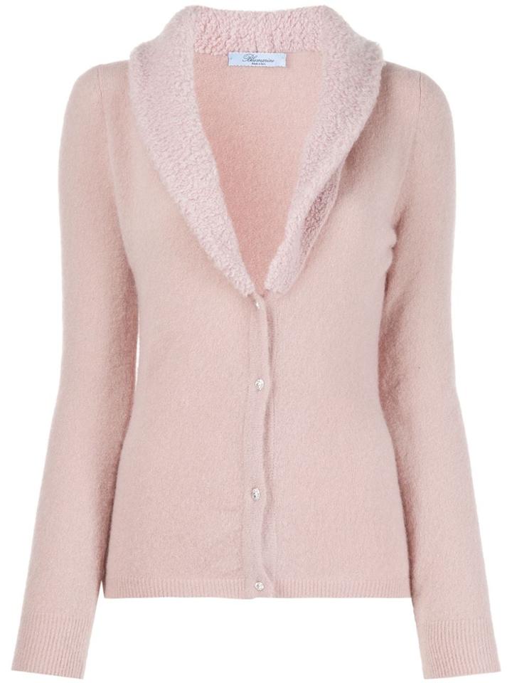 Blumarine Shearling Lined Cardigan - Pink