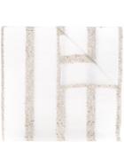 Eleventy - Glitter Striped Scarf - Women - Polyamide/polyester/modal/viscose - One Size, Women's, White, Polyamide/polyester/modal/viscose