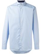 Canali - Checked Print Shirt - Men - Cotton - 40, Blue, Cotton