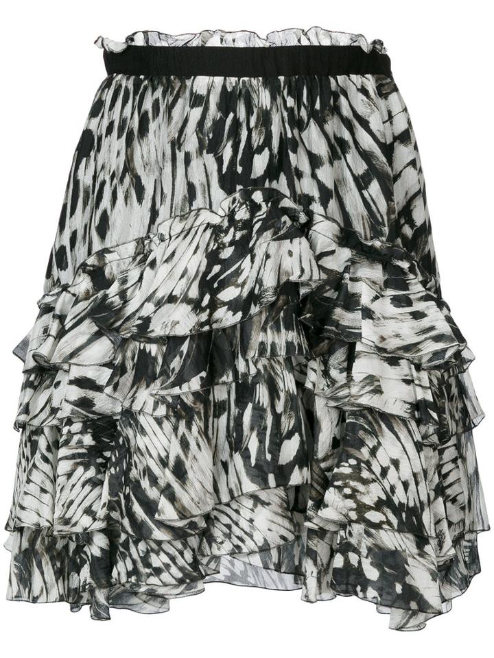 Just Cavalli - Printed Skirt - Women - Silk/viscose - 44, White, Silk/viscose