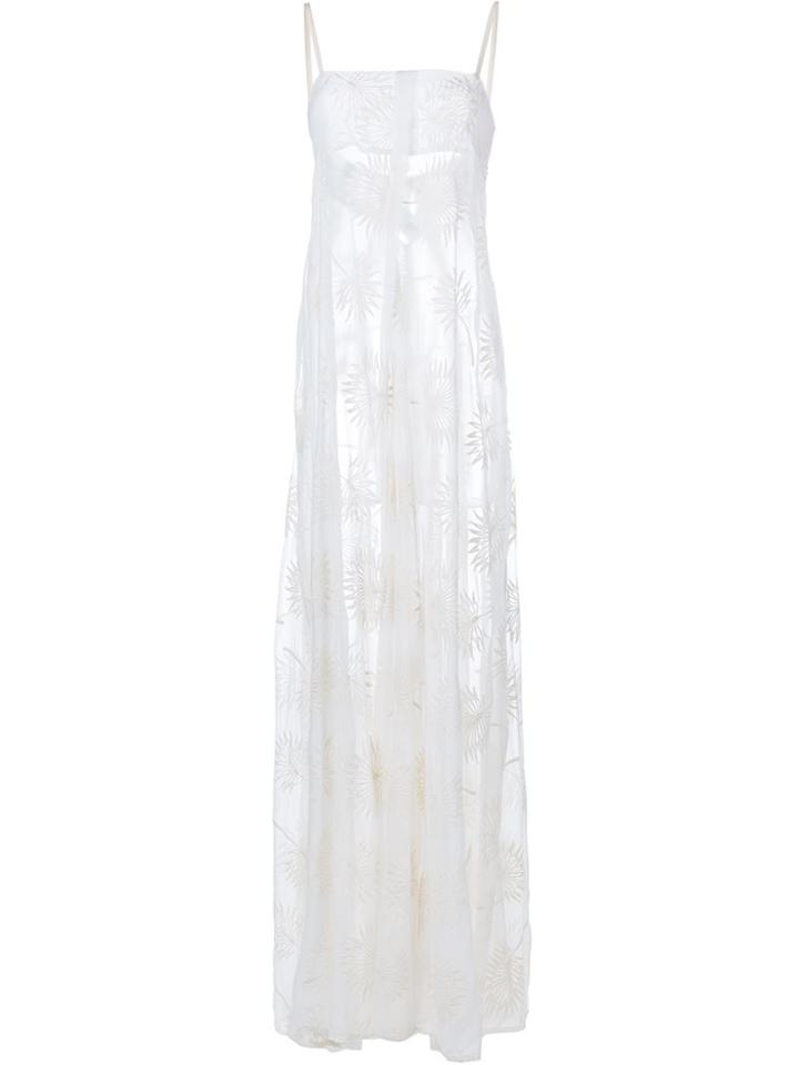 Ann Demeulemeester Palm Embroidered Long Dress