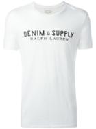 Ralph Lauren Logo Print T-shirt, Men's, Size: Medium, White, Cotton