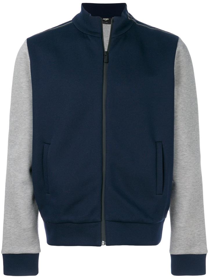 Fendi Two Tone Zip Jacket - Blue