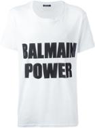 Balmain Balmain Power T-shirt, Men's, Size: Large, White, Cotton