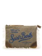 Mc2 Saint Barth Logo Zipped Clutch - Green