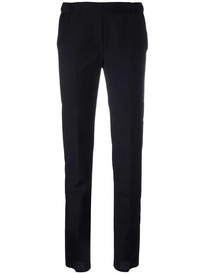 Mm6 Maison Margiela Slim-fit Tailored Trousers, Women's, Size: 42, Black, Viscose/virgin Wool