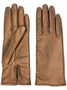 Gala Metallic Gloves - Brown