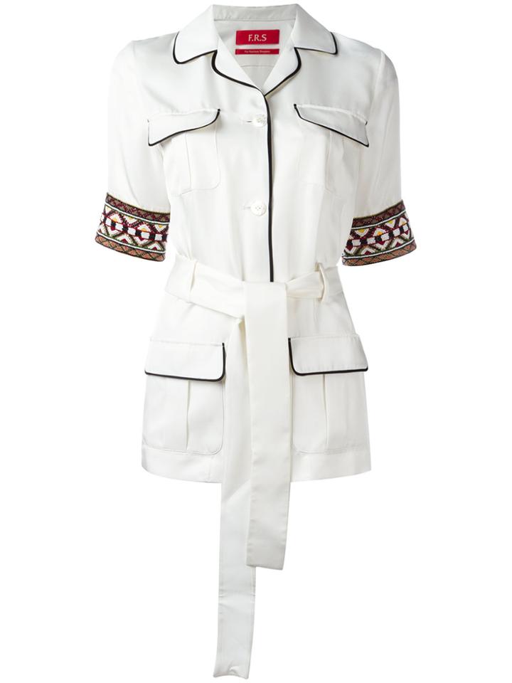 F.r.s For Restless Sleepers Temi Safari Jacket - White