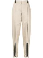 Irene Vinyl Stripe Chino Pants - Brown