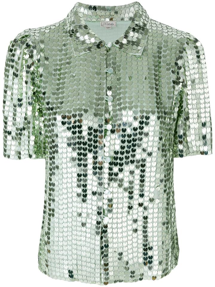Temperley London Heart Charm Blouse - Green