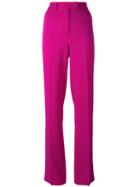 Etro High-waisted Trousers, Women's, Size: 40, Pink/purple, Spandex/elastane/acetate/viscose