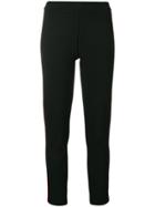 Roqa Side Stripe Cigarette Trousers - Black