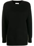 Sandro Paris Faux-pearl Trim Jumper - Black