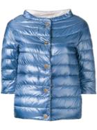 Herno Bomber Jacket, Women's, Size: 40, Blue, Polyamide/goose Down