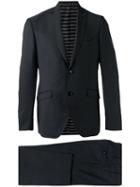 Etro Patterned Two-piece Suit, Men's, Size: 56, Black, Wool/polyester/acetate/cupro