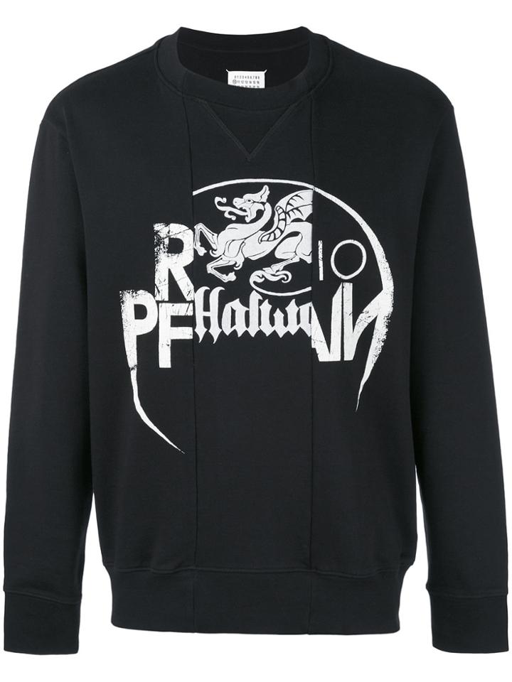 Maison Margiela Printed Sweatshirt - Black