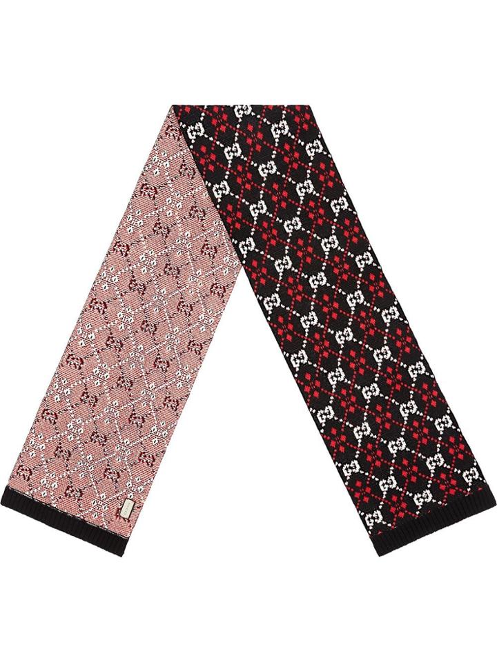 Gucci Gg Diamond Scarf - Black