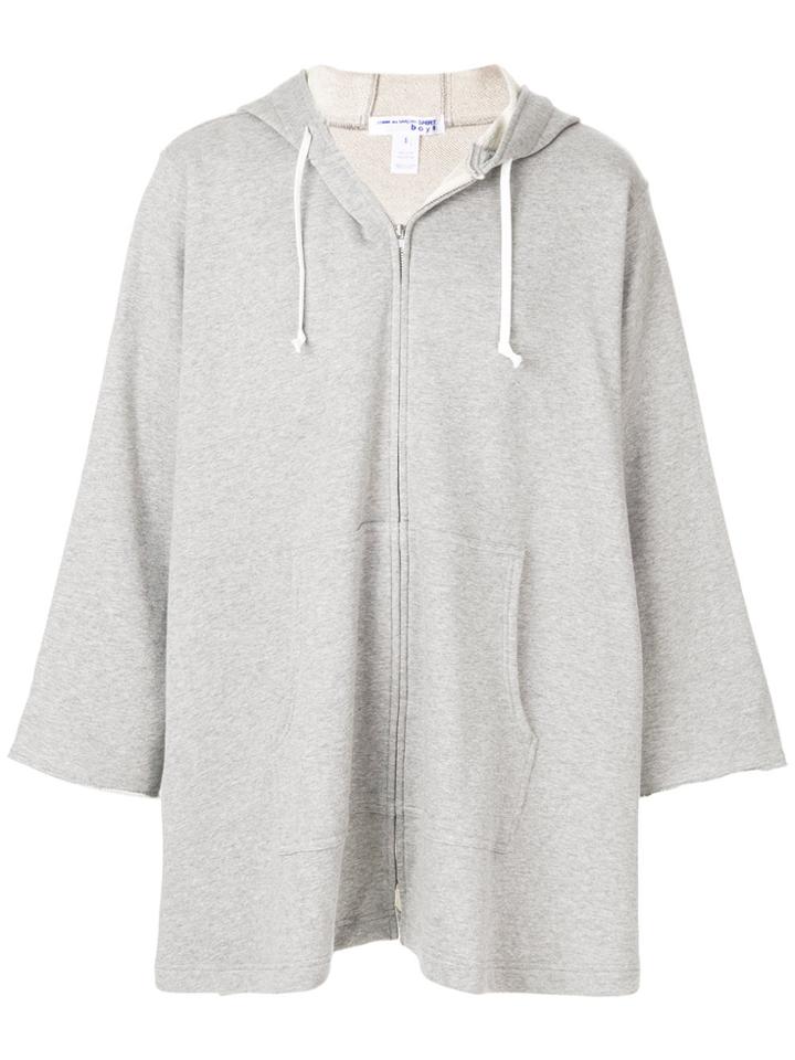 Comme Des Garçons Shirt Boys Oversized Rear Printed Zipped Sweatshirt