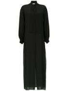 Egrey Long Silk Dress - Black