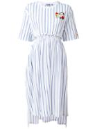 Steve J & Yoni P - Marvel Striped Dress - Women - Cotton - L, Women's, White, Cotton
