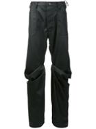 Andreas Kronthaler For Vivienne Westwood - 'boot' Wrap Knee Jeans - Unisex - Polyester/polyurethane - I, Black, Polyester/polyurethane