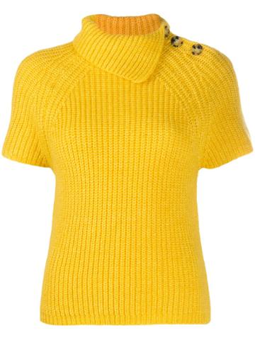 Ermanno Ermanno Button-neck Top - 413 Giallo