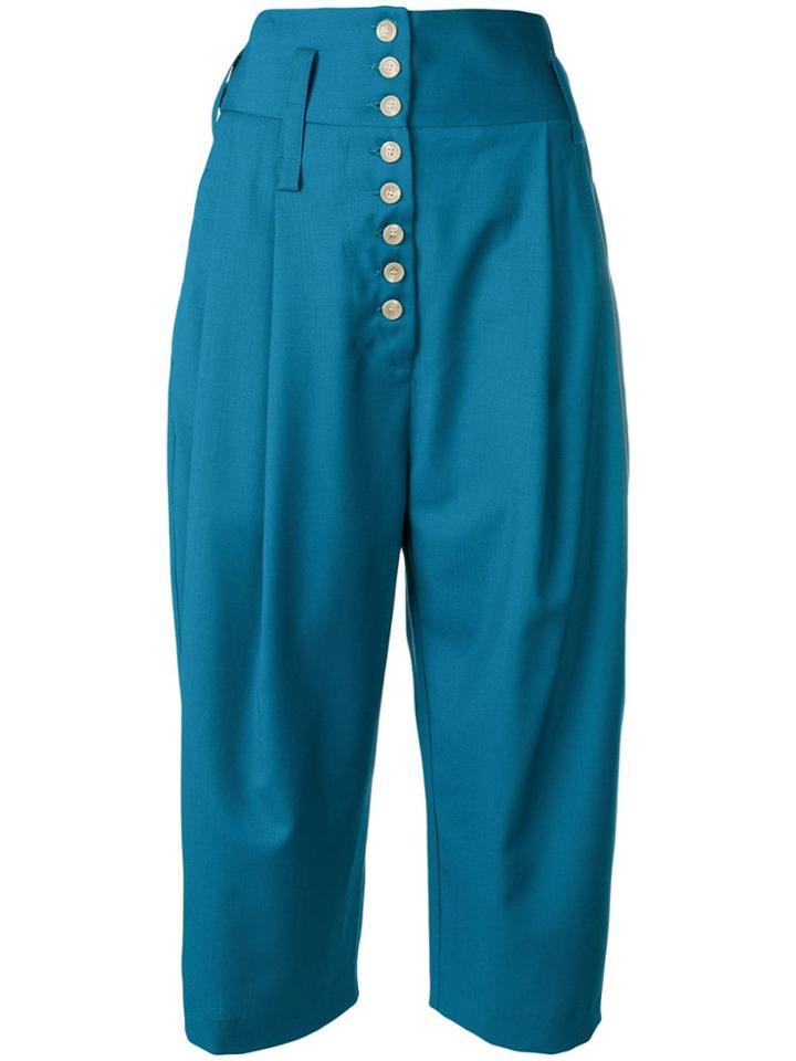 Eudon Choi Pleated Culottes - Blue