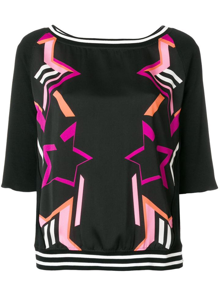 Marc Cain Star Print T-shirt - Black