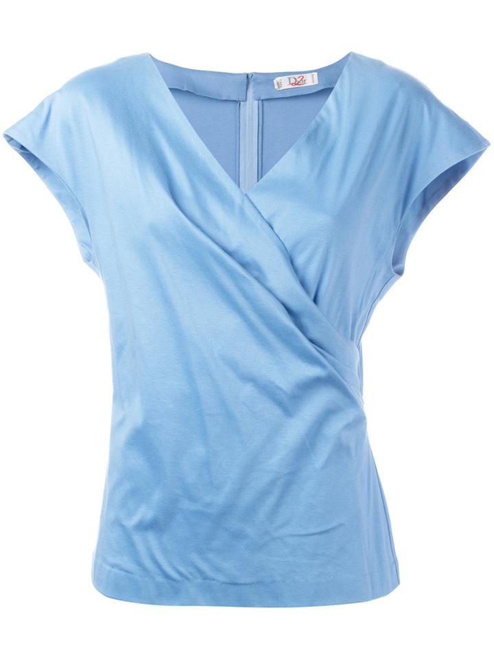 Christian Dior Vintage Wrap Top - Blue