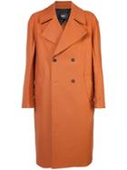 Yang Li Oversized Double Breasted Coat - Yellow & Orange