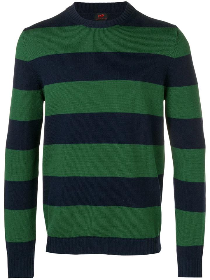 Mp Massimo Piombo Striped Jumper - Green