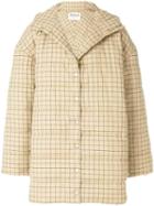 A.w.a.k.e. Mode Oversized Checked Coat - Neutrals
