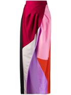 Fausto Puglisi Colour Block Maxi Dress - Pink