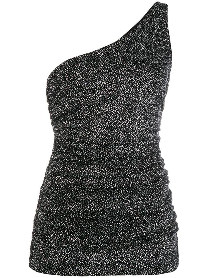 Redemption One Shoulder Jersey Top - Metallic