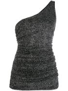 Redemption One Shoulder Jersey Top - Metallic
