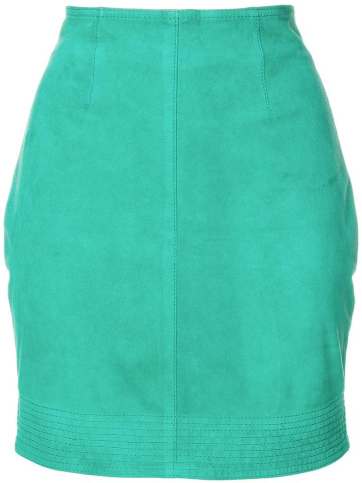 Versace Pre-owned Mini Fitted Skirt - Green