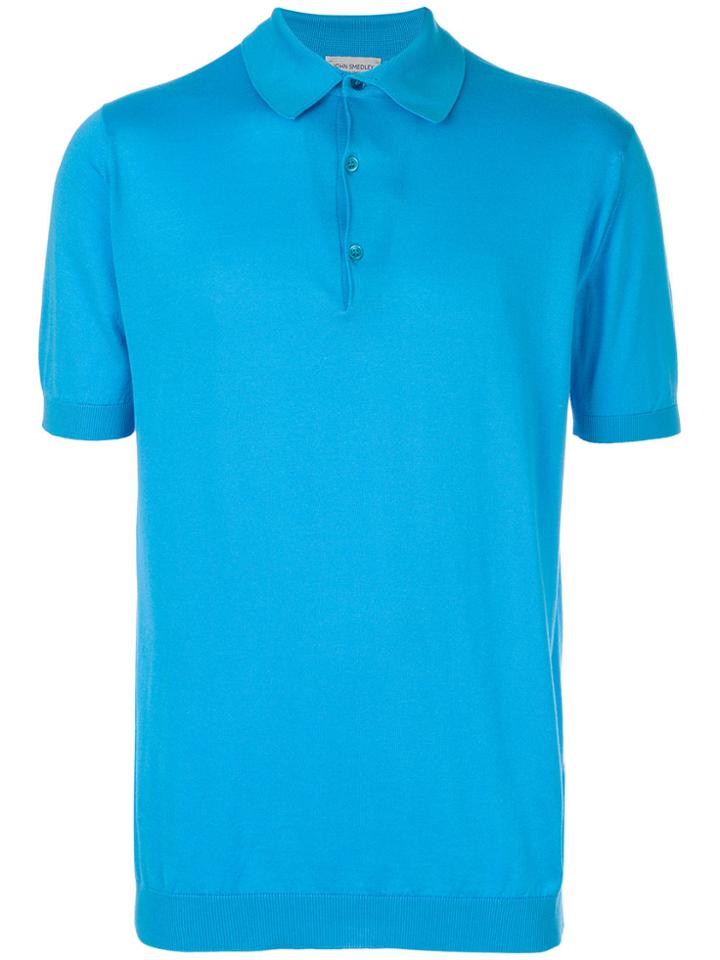 John Smedley Adrian Polo Top - Blue