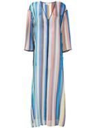 Diane Von Furstenberg Striped Long Dress - Multicolour
