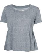 Current/elliott Pleat Detail T-shirt, Women's, Size: 1, Grey, Cotton/polyester/rayon