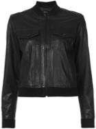 J Brand - Leather Bomber Jacket - Women - Leather - Xs, Black, Leather
